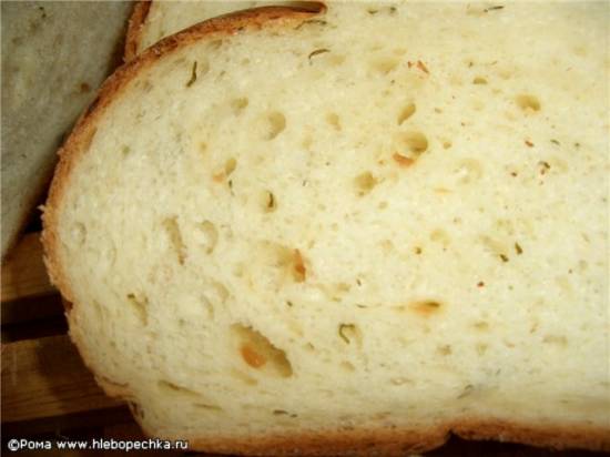 Хлеб с творогом и укропом