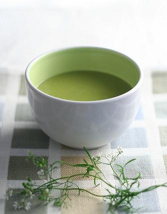 Холодный суп из огурцов Зеленый