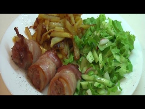 Котлетки в беконе видео рецепт Котлетки в беконе видео рецепт
