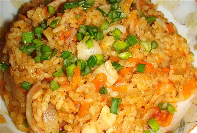 Плов с морепродуктами