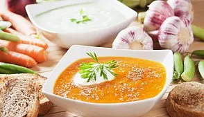 Морковный суп с чечевицей