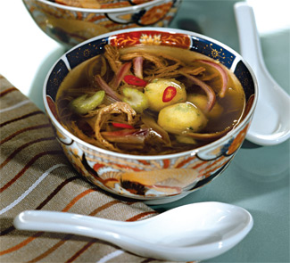 Рецепт супа из индейки и говядины с кукурузными клецками