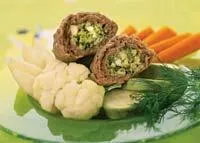 Зраз из телятины с овощами на пару