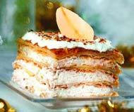 Рецепт торта «Наполеон» с сыром и грушами