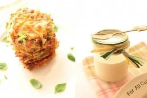 Овощные оладьи с сырной корочкой