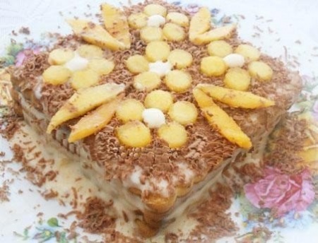 Рецепты тортов в домашних условиях. Приготовление тортов из печенья с кремом и бананами