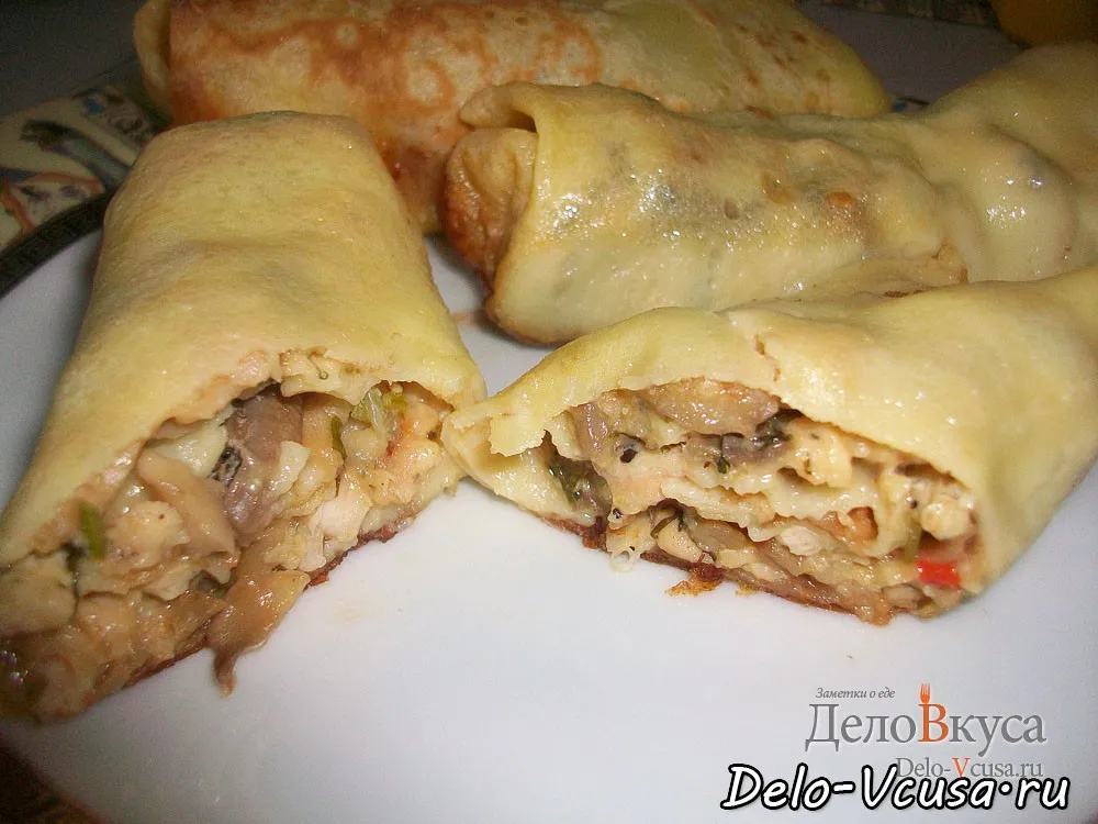 Блинчики с начинкой из курицы