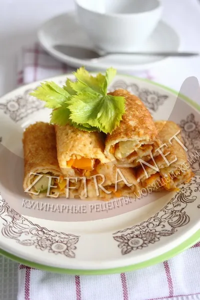 Блинчики с овощами
