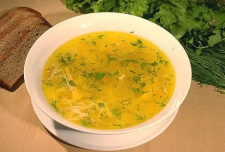 Бульон с макаронными изделиями