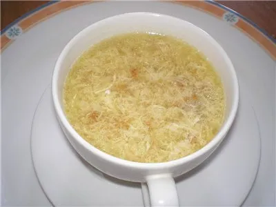 Бульон с яичными цветами