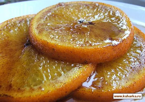 Апельсины в карамели с ликером