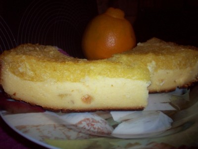 Творожно-апельсиновый десерт