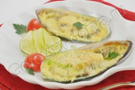 Морской жюльен из креветок и мидий