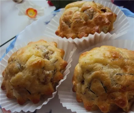 Кексы с копченой рыбой