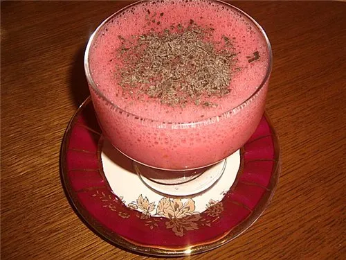 Мусс из малины со сгущённым молоком