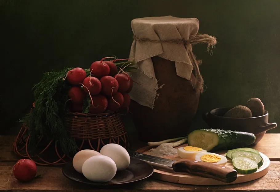Окрошка по-деревенски