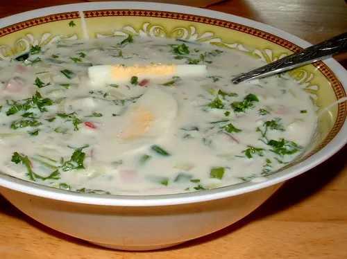 Окрошка с куропаткой