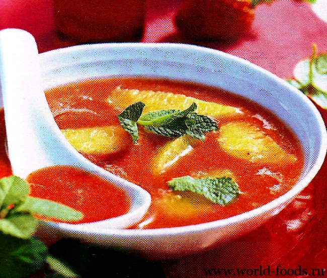 Холодный суп из цитрусовых