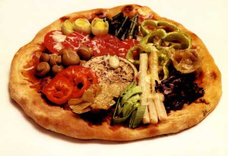Пицца с овощами