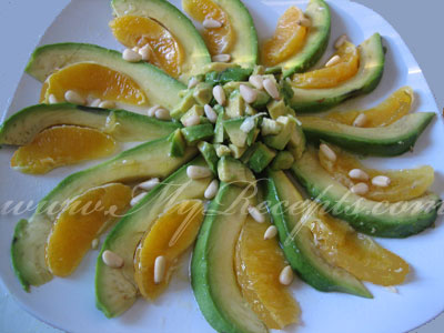 Салат из авокадо с апельсинами (2)