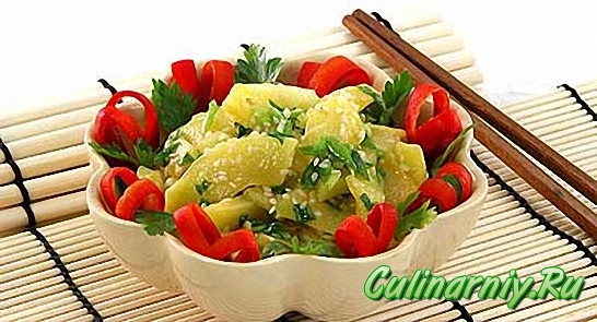 Салат овощной с рябчиком