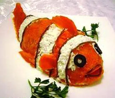 Салат из печени трески с рисом