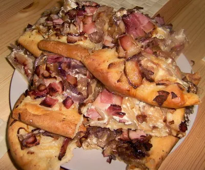 Пирог по-эльзасски с яблоками