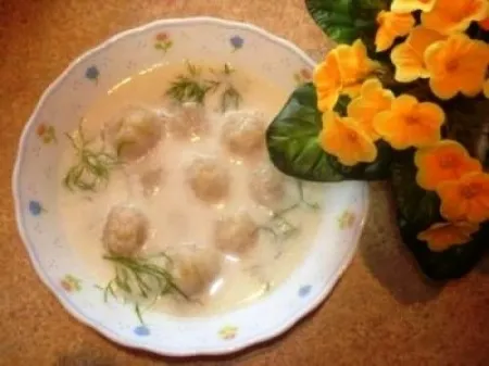 Су молочный с картофельными клецками