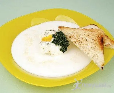 Диетический молочный суп с кабачками и белокочанной капустой