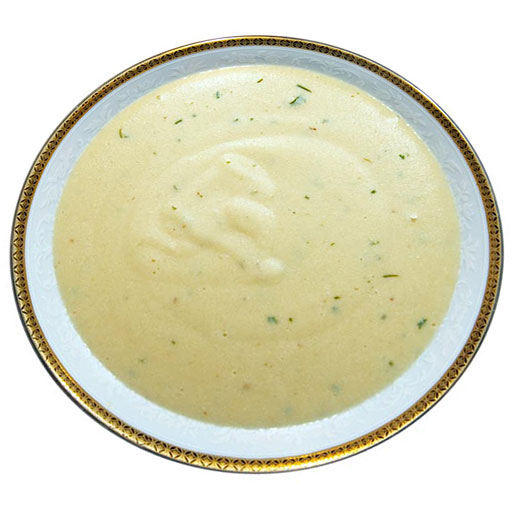 Суп-пюре из рисовой крупы с зеленым горошком