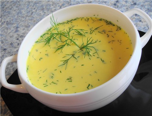Сырный суп с шафраном