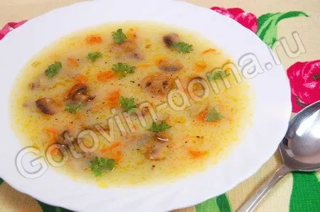 Суп картофельный с грибами