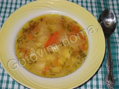 Суп куриный с рисом