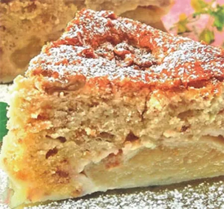 Яблочный торт с орехами