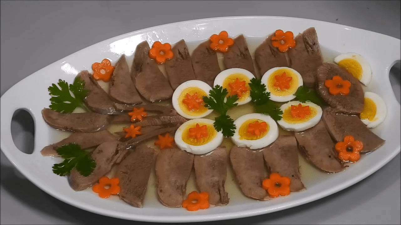 Заливное из языка